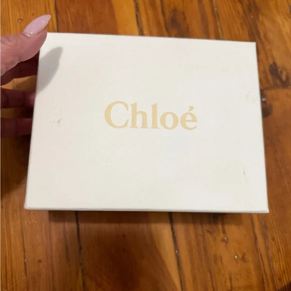 Chloe Black Leather Card Holder with Gold Lock - Picture 5 of 8